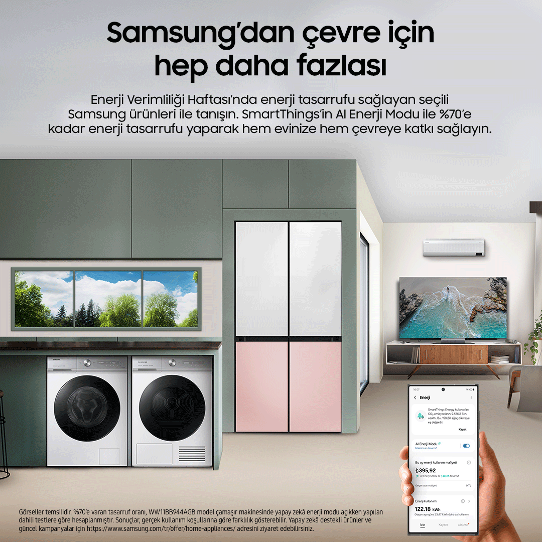 Samsung Sürdürülebilirliği Evlere Taşıyor
