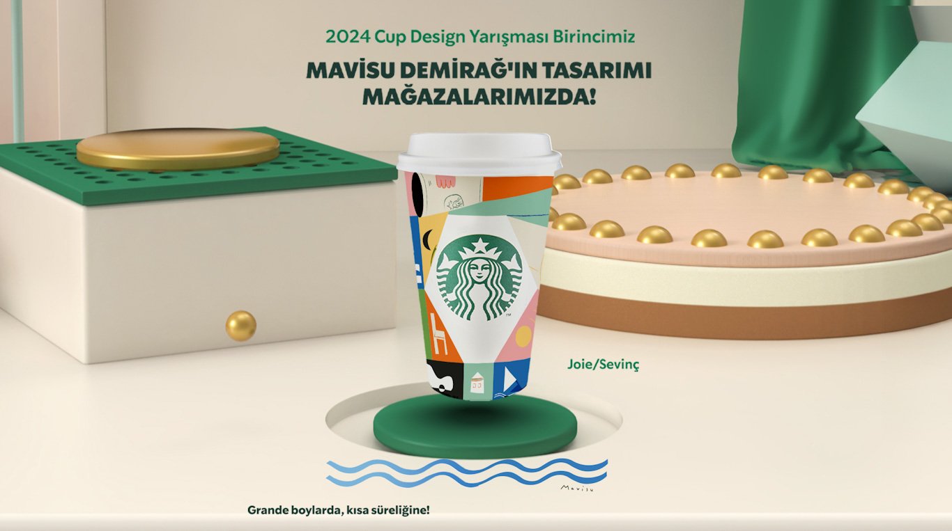 Mavisu Demirağ’ın Tasarımları Starbucks Bardaklarında…